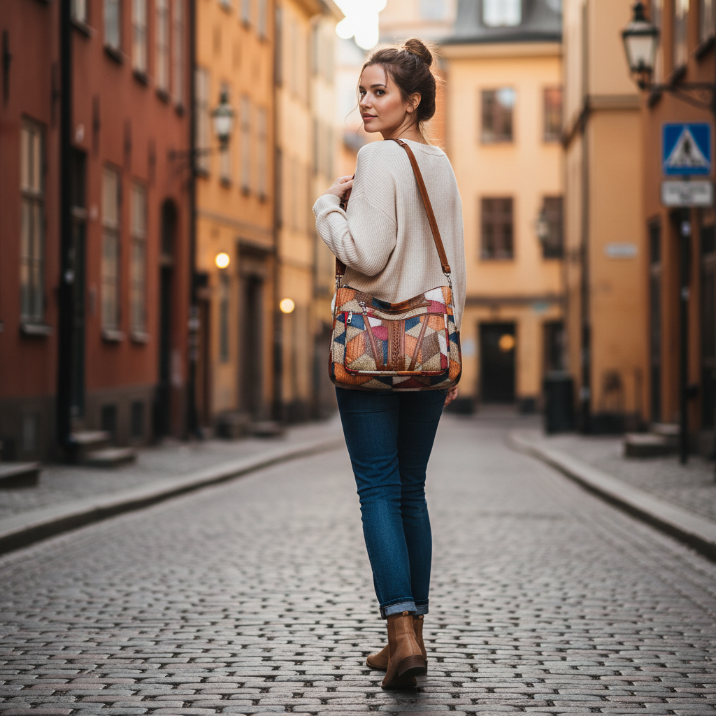 Patchwork Bag Walking