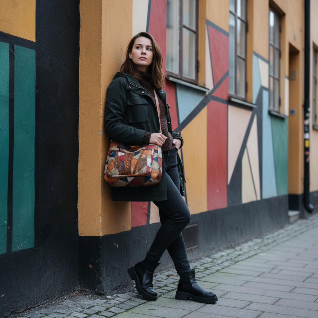 Patchwork Bag Wall Lean