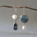 Pearl and gemstone earrings high quality