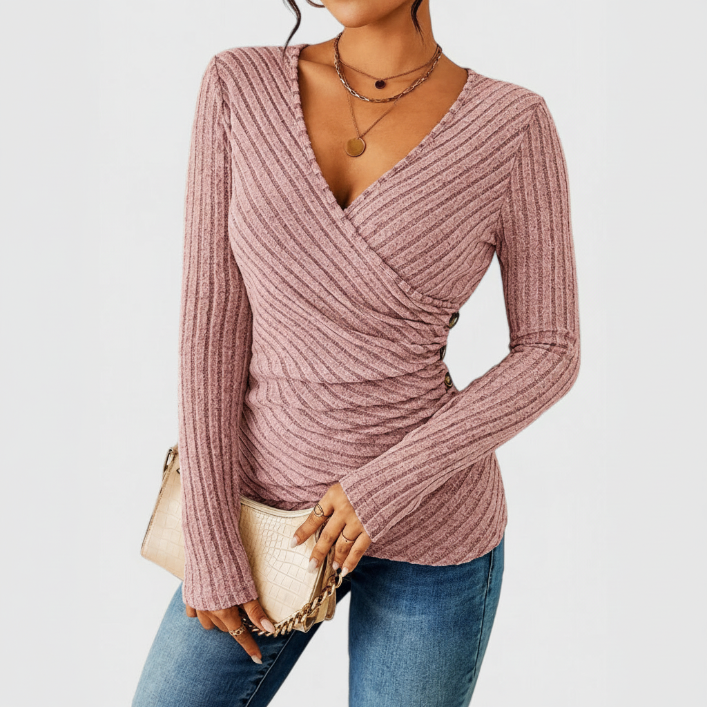Pink knit top