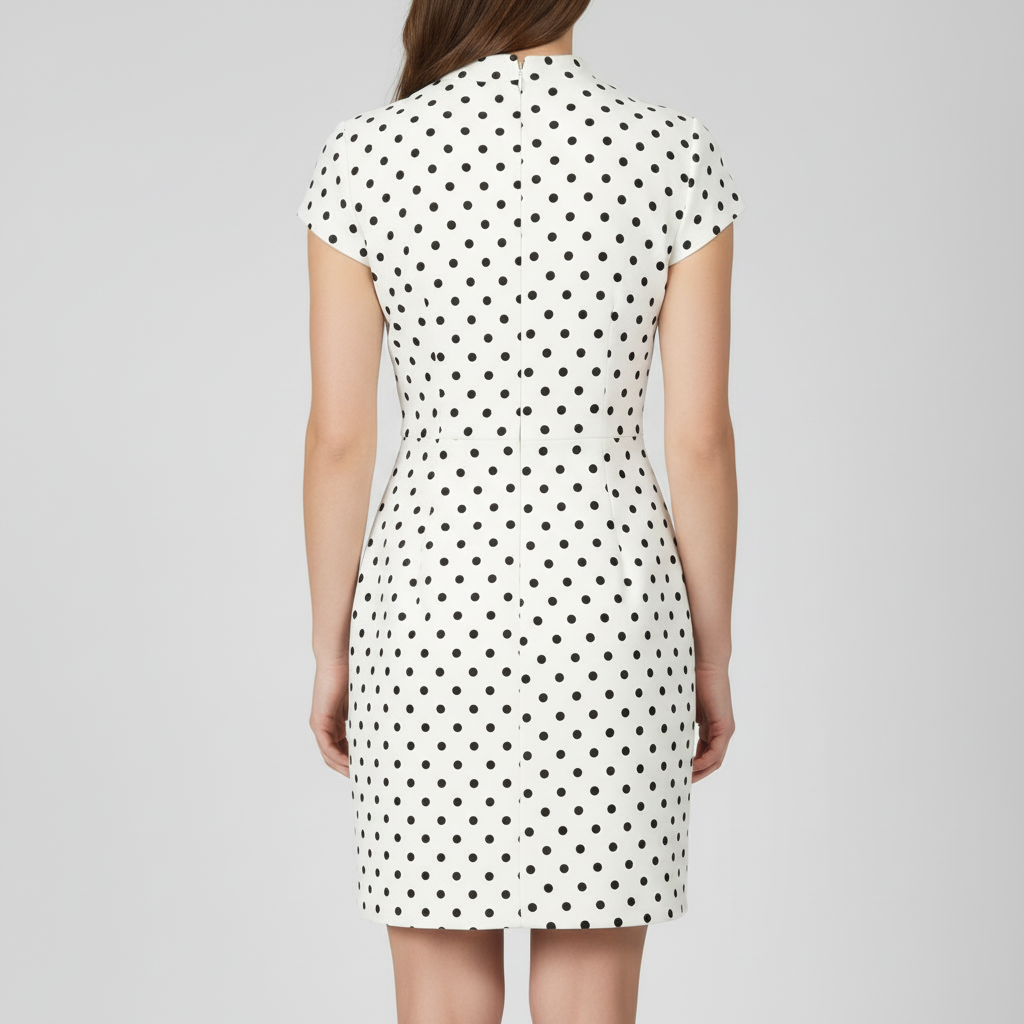 Polka dot dress back view