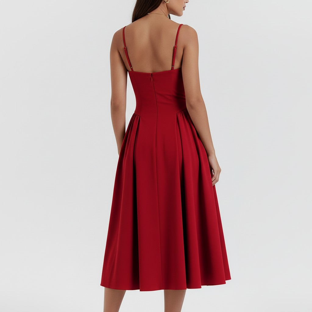 Red Dress Back View