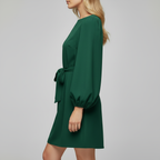 Side view of green dress