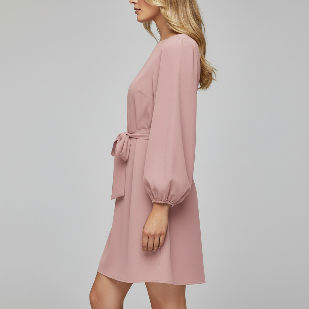 Side view of pink dress