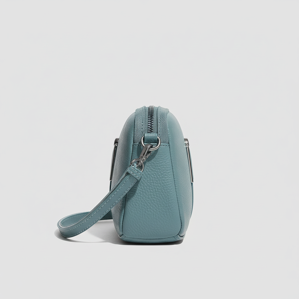Teal bag side view