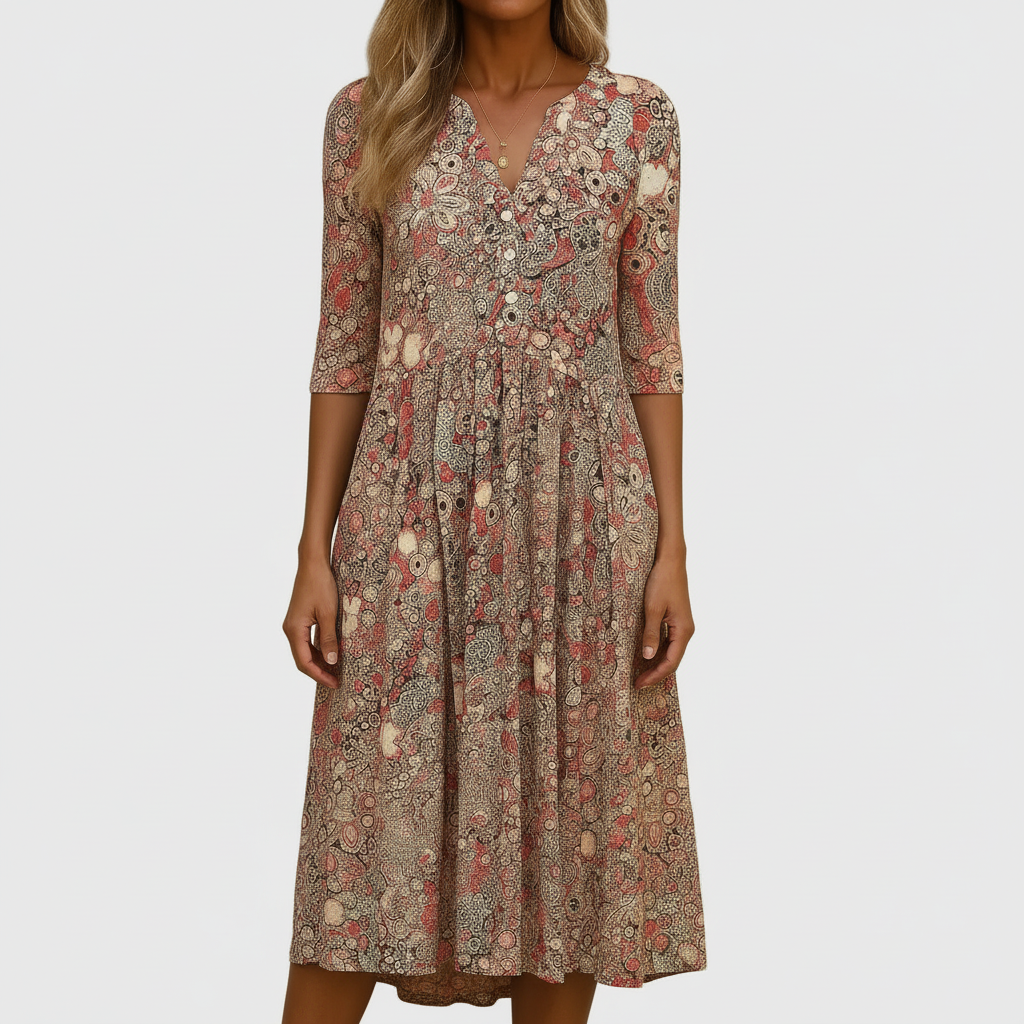 Terracotta Floral Dress