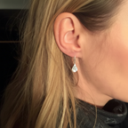 Ultra-realistic botanical earring close-up