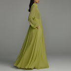 Lantern Sleeve Maxi Dress