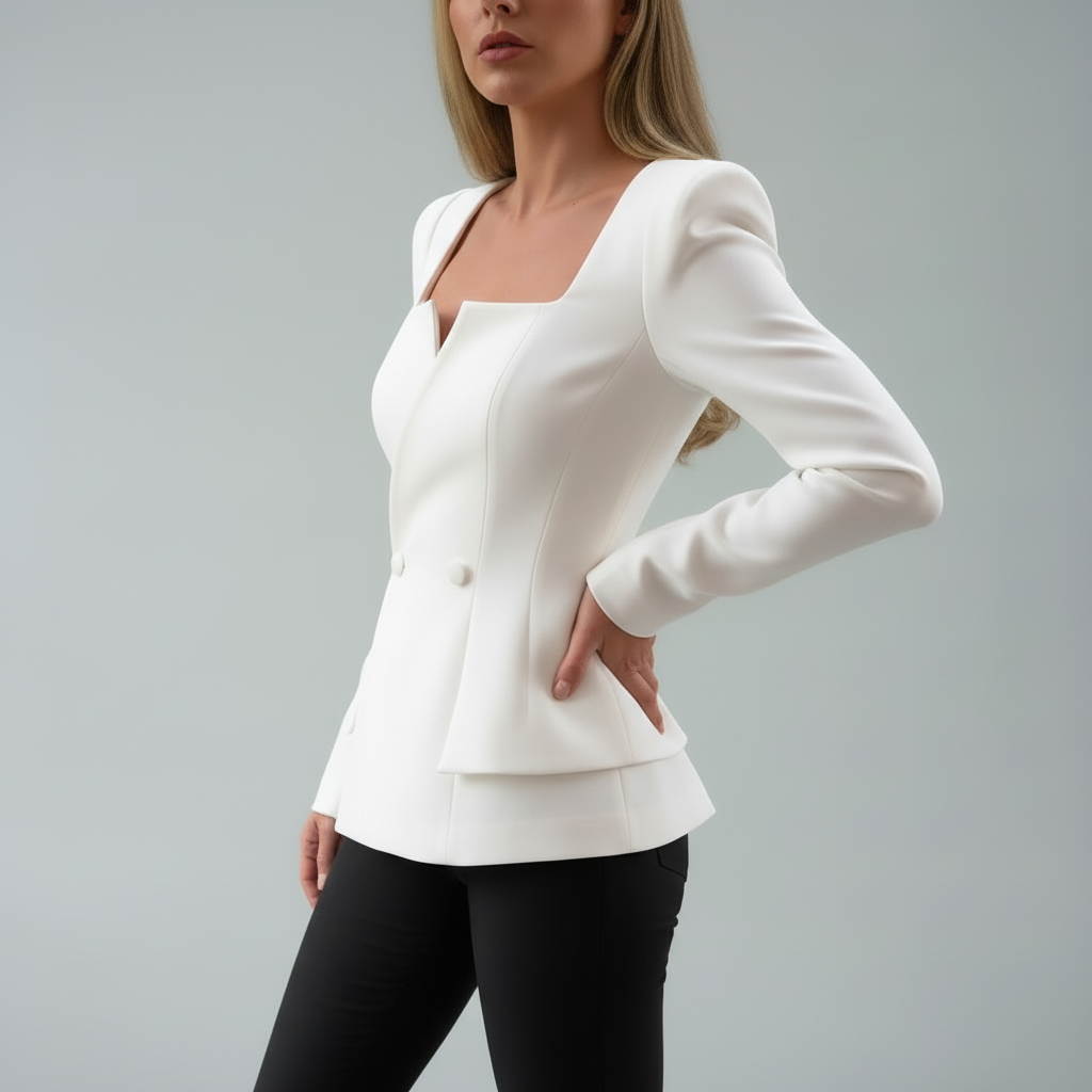White Blazer - Three Quarter Pose