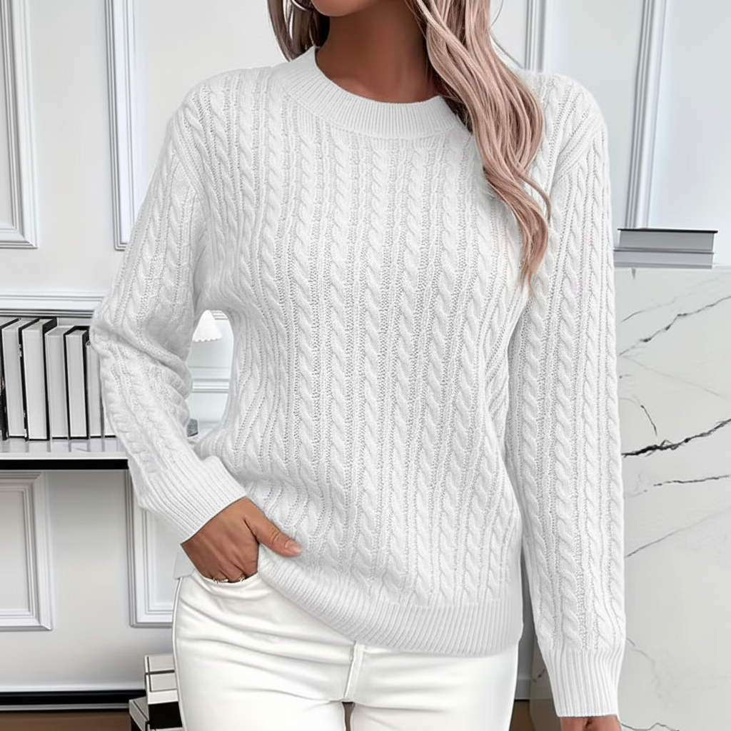 White Cable-Knit Sweater - 1024x1024