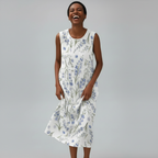 White Floral Dress Laughing
