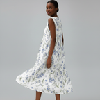 White Floral Dress Spontaneous Turn