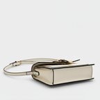 White leather crossbody side view