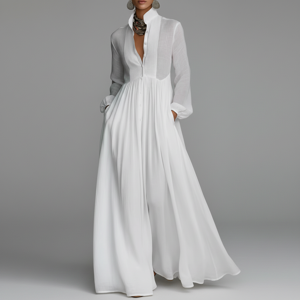 White Maxi Dress Editorial