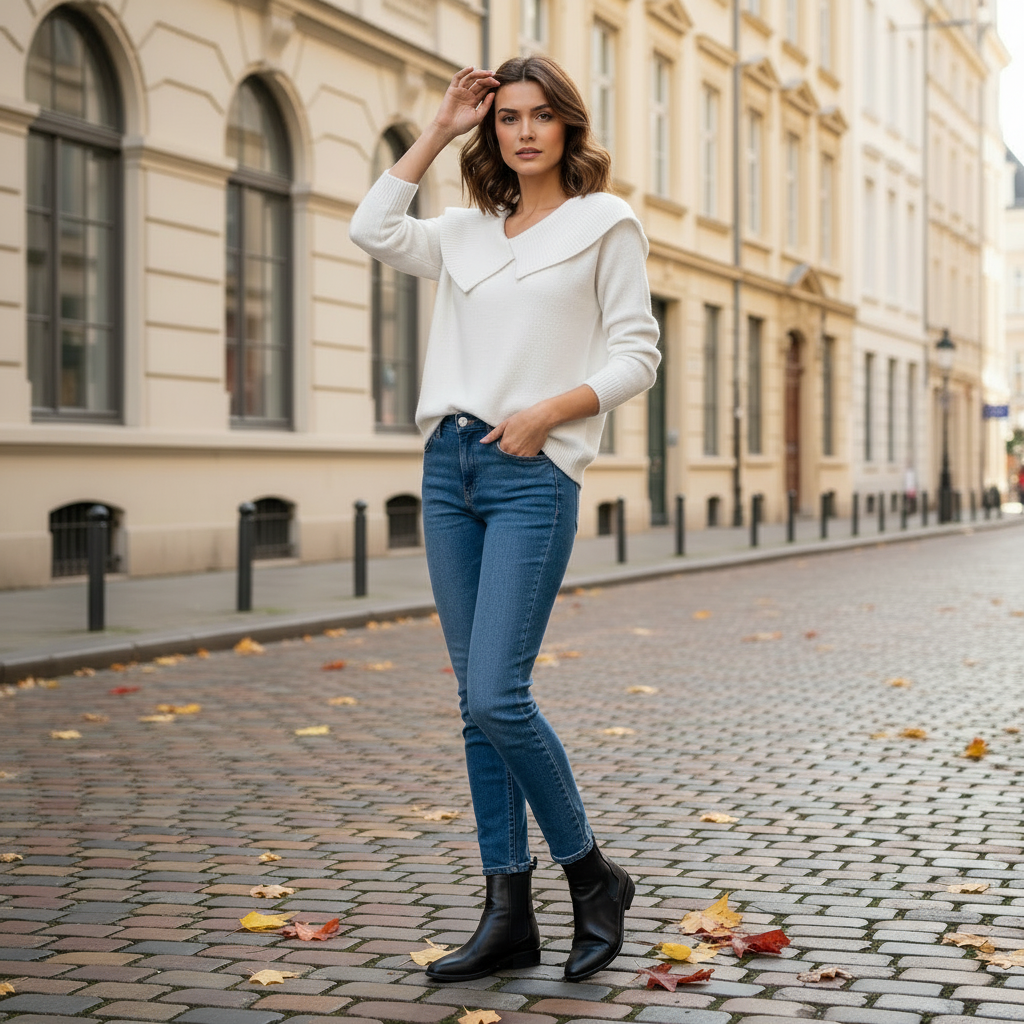 White sweater lifestyle