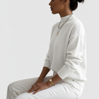 White sweater side profile