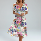 White Watercolour Wrap Midi – Hands Clasped Studio