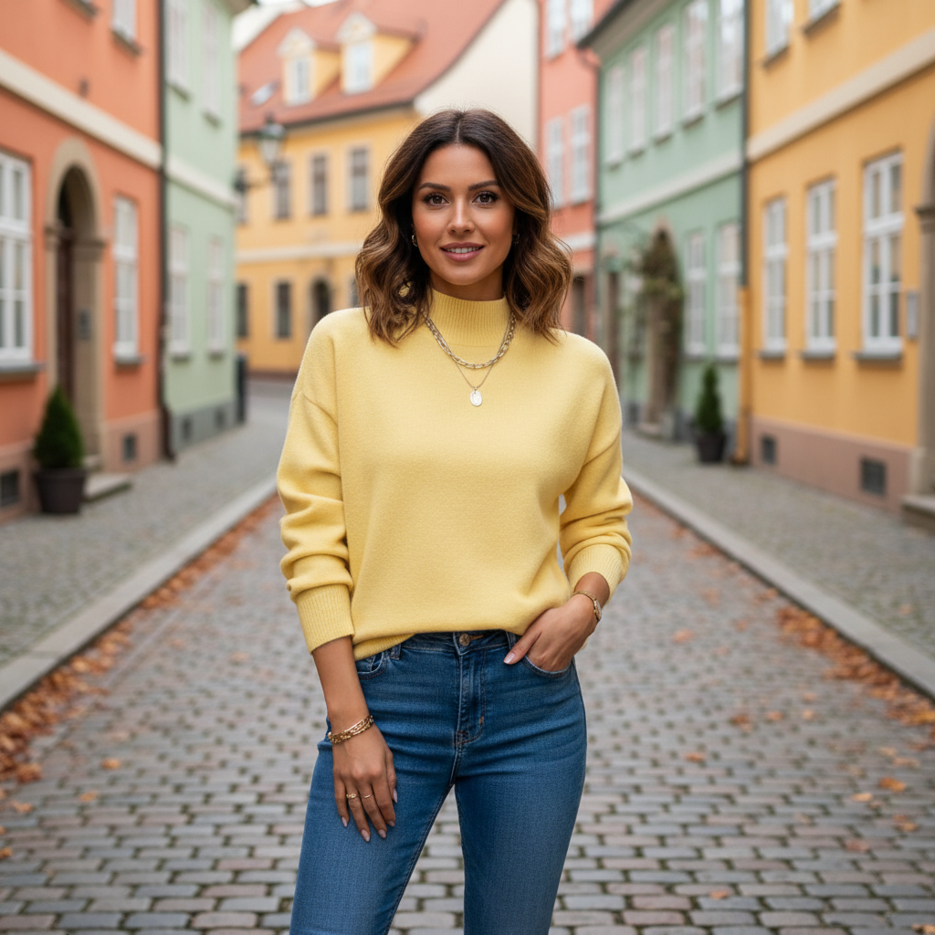 Yellow sweater lifestyle